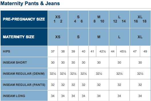 Gap Denim Size Chart