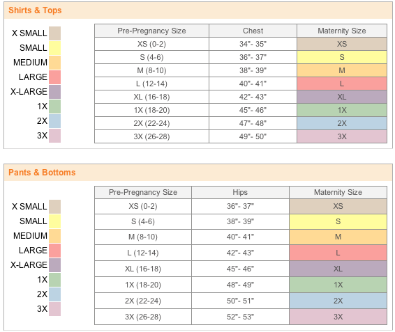 Old Navy Sizing Chart Canada