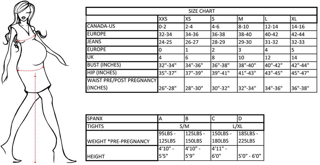 Simpson Maternity Size Chart